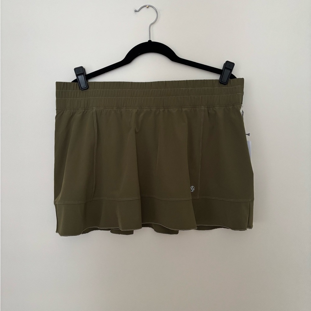 Lija Olive Green Active Skort